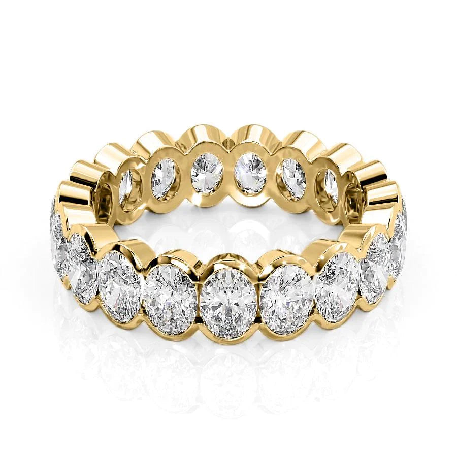 4ct Apollonia Oval Cut Moissanite Ring - Gold