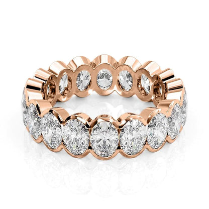 4.5ct Emna Oval Cut Moissanite Ring - Rose Gold