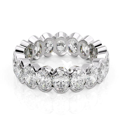 4.5ct Emna Oval Cut Moissanite Ring - Silver