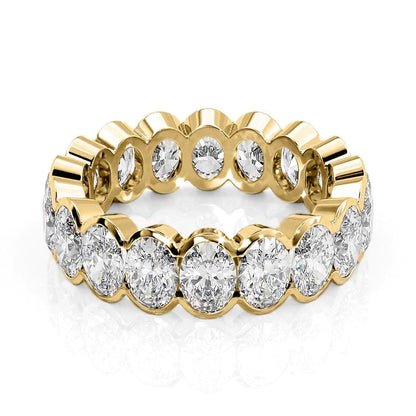 4.5ct Emna Oval Cut Moissanite Ring - Gold