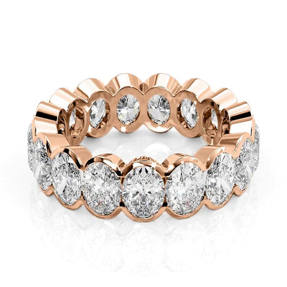 5.5ct Cassiyana Oval Cut Moissanite Ring - Rose Gold