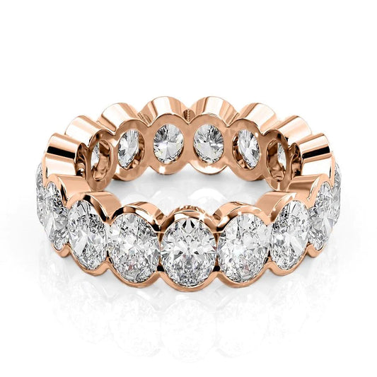 5.5ct Cassiyana Oval Cut Moissanite Ring - Rose Gold