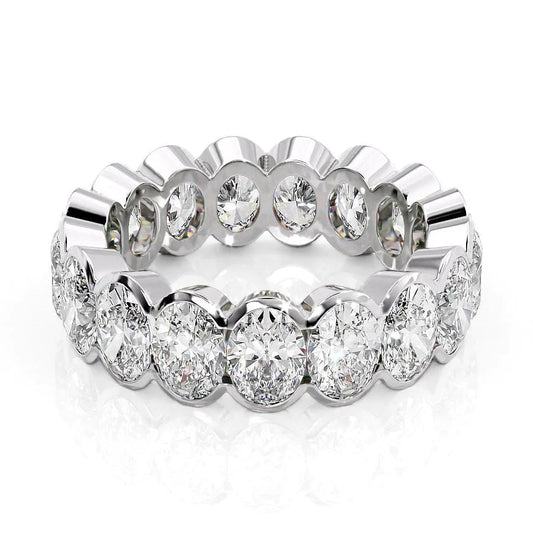 5.5ct Cassiyana Oval Cut Moissanite Ring - Silver