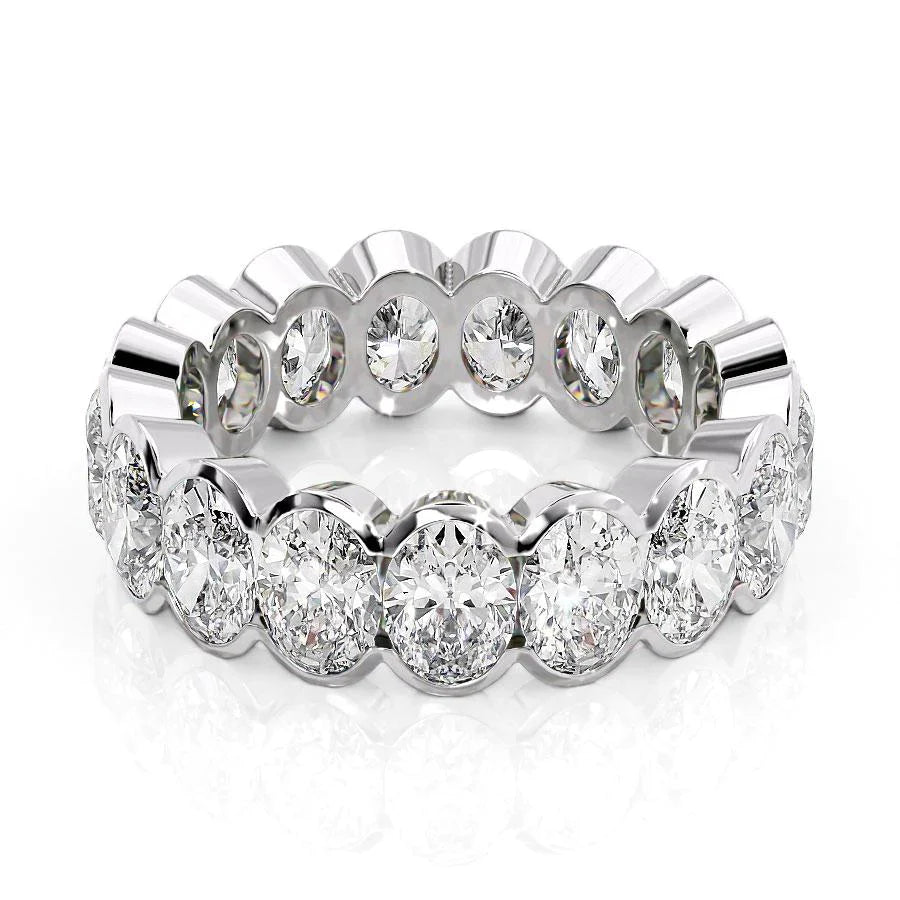 5.5ct Cassiyana Oval Cut Moissanite Ring - Silver