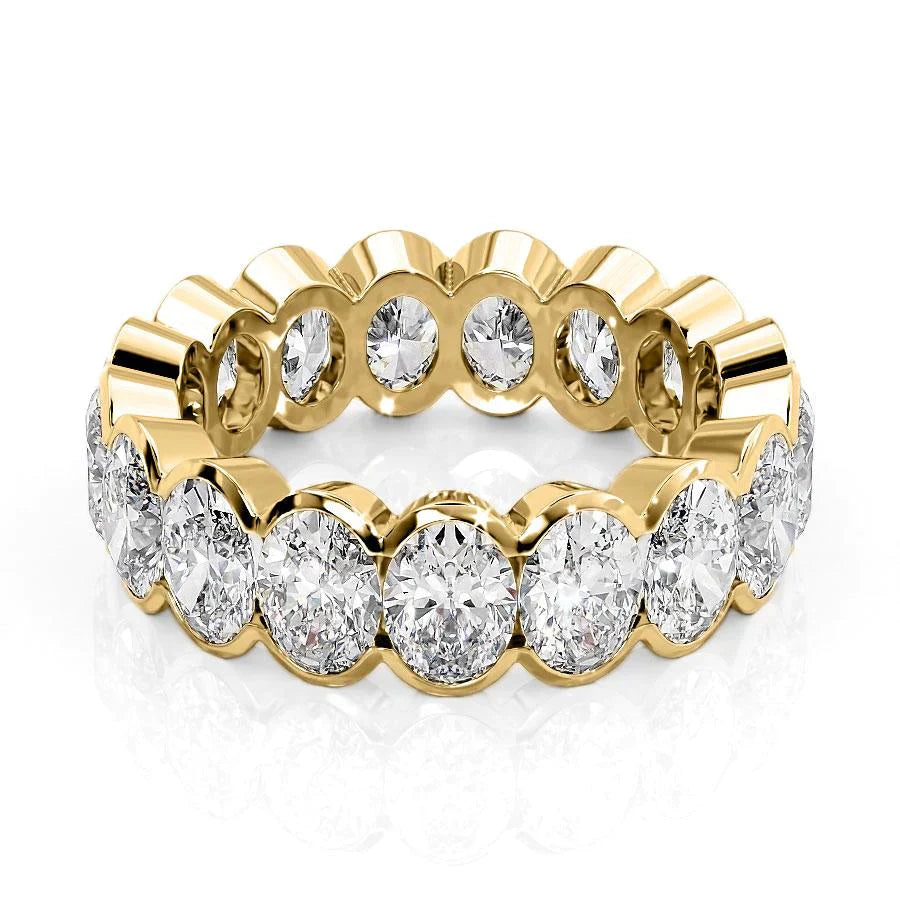 5.5ct Cassiyana Oval Cut Moissanite Ring - Gold