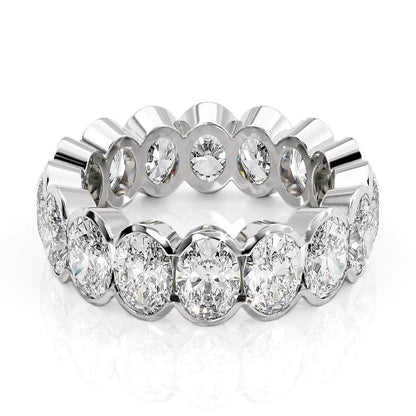 6.5ct Femara Oval Cut Moissanite Ring - Silver