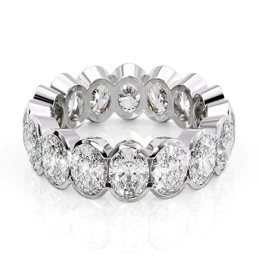 6.5ct Femara Oval Cut Moissanite Ring - Silver