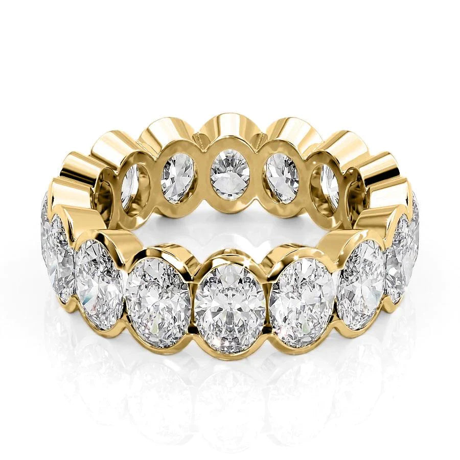 6.5ct Femara Oval Cut Moissanite Ring - Gold