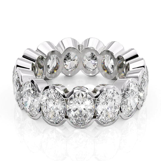 7.5ct Nimara Oval Cut Moissanite Ring - Silver
