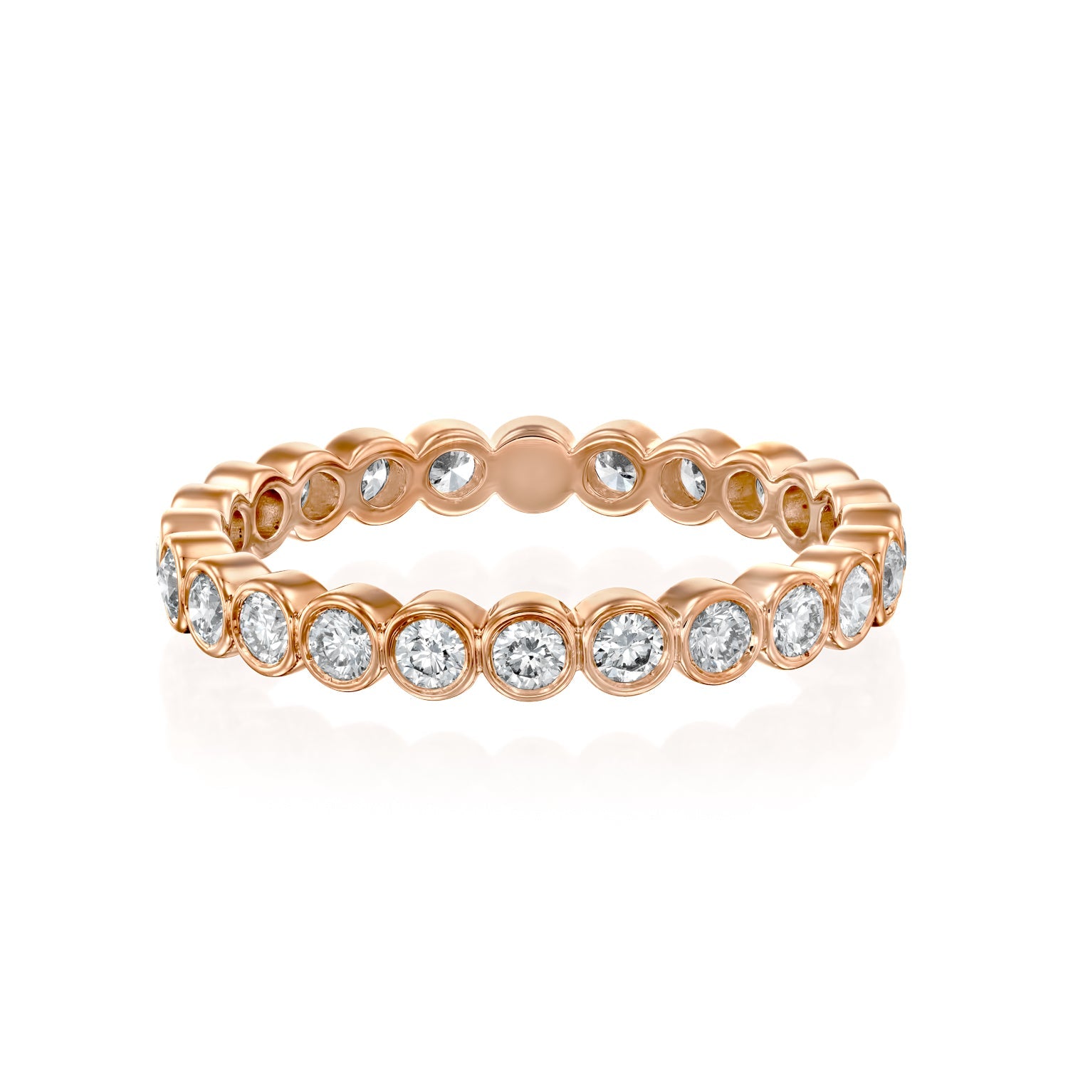 0.5ct Vestara Round Cut Moissanite Ring - Rose Gold