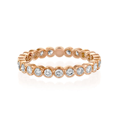 0.5ct Vestara Round Cut Moissanite Ring - Rose Gold