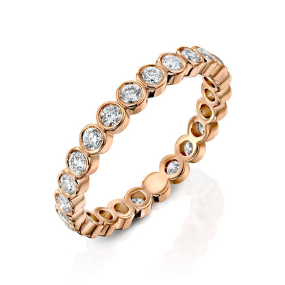 0.5ct Vestara Round Cut Moissanite Ring - Rose Gold