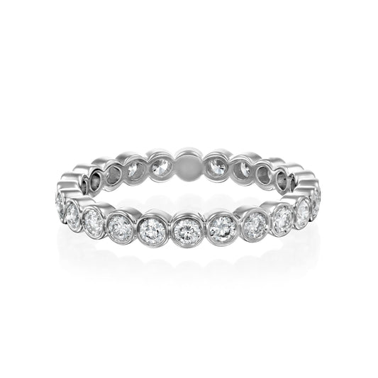 0.5ct Vestara Round Cut Moissanite Ring - Silver