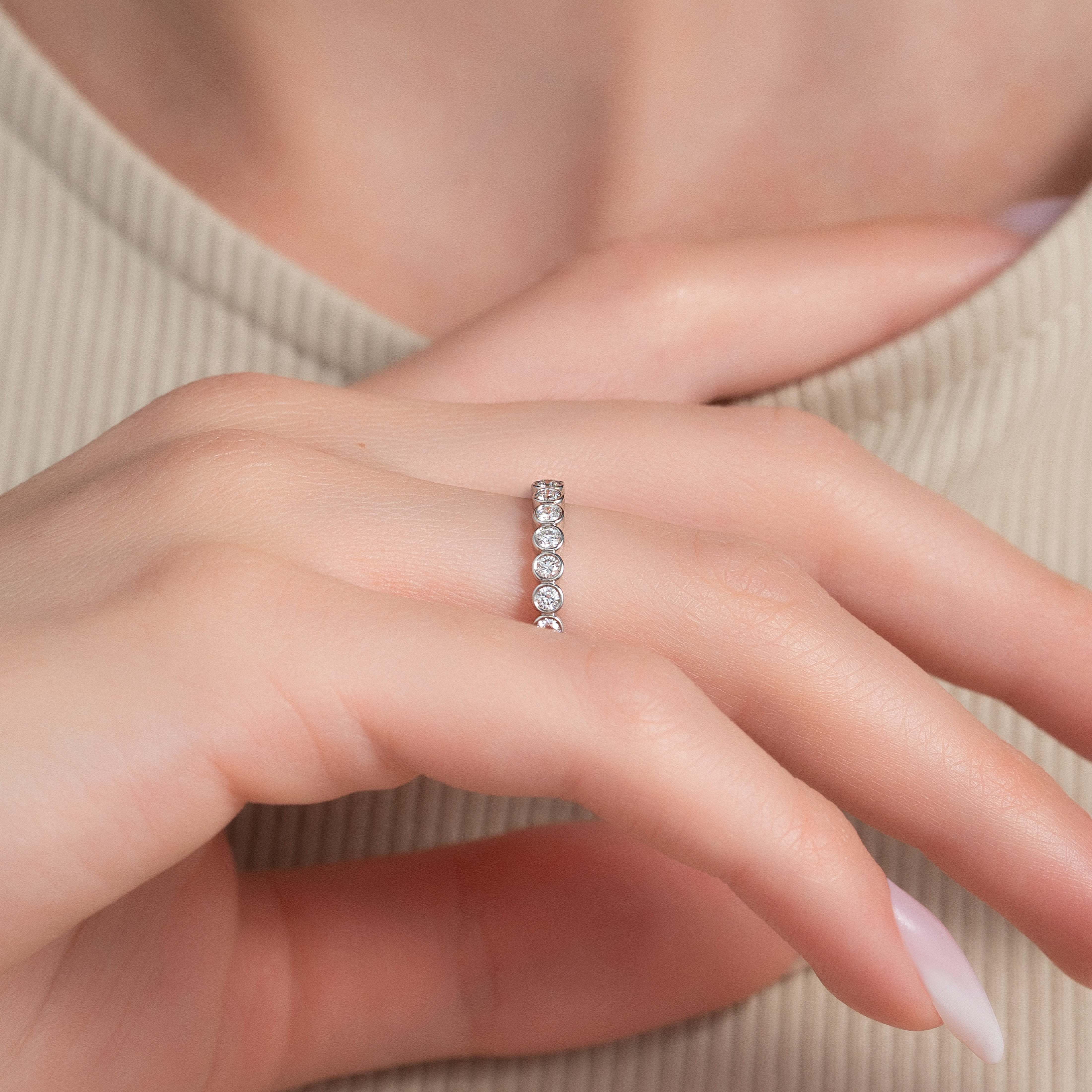 0.5ct Vestara Round Cut Moissanite Ring - Silver