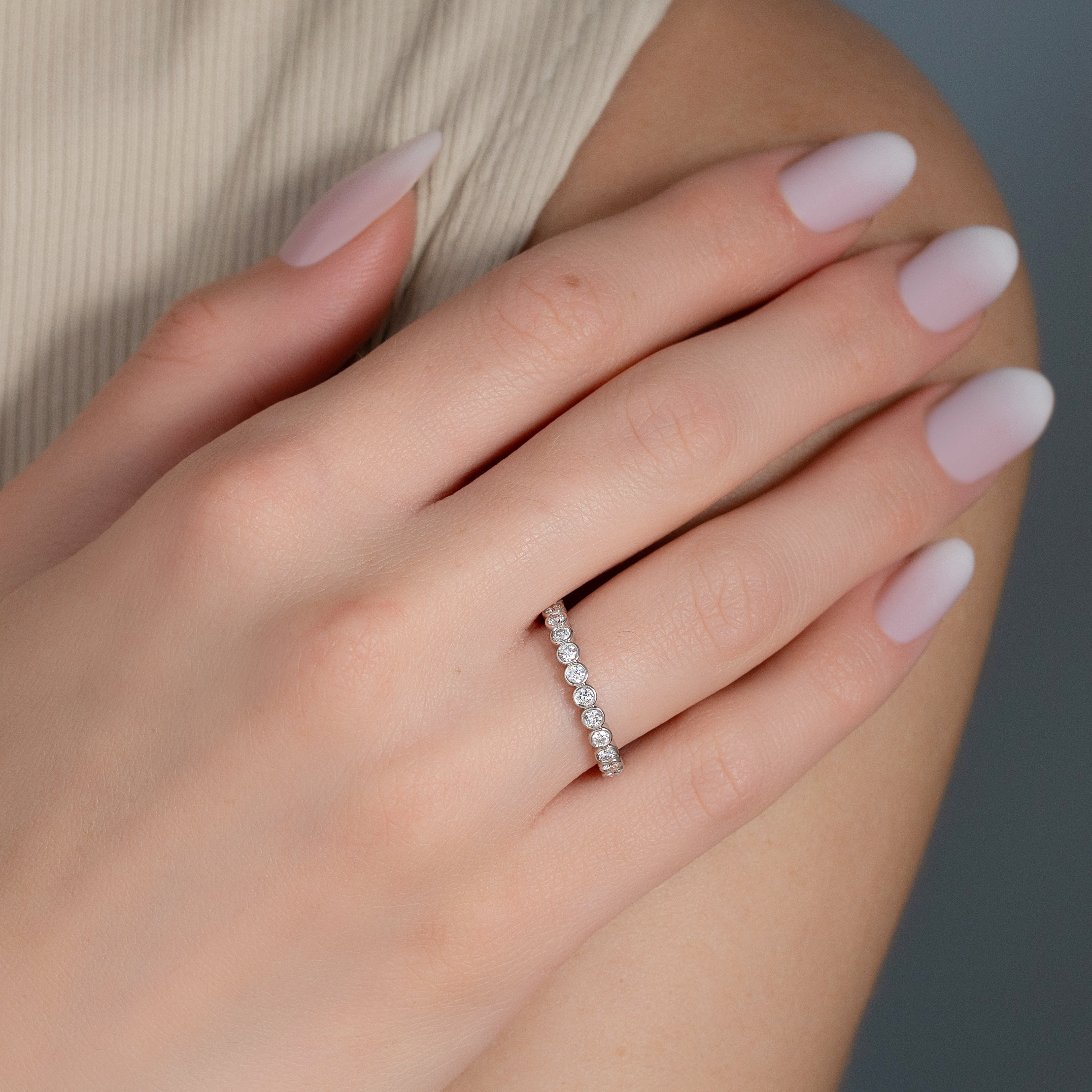 0.5ct Vestara Round Cut Moissanite Ring - Silver