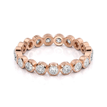 1ct Aliana Round Cut Moissanite Ring - Rose Gold
