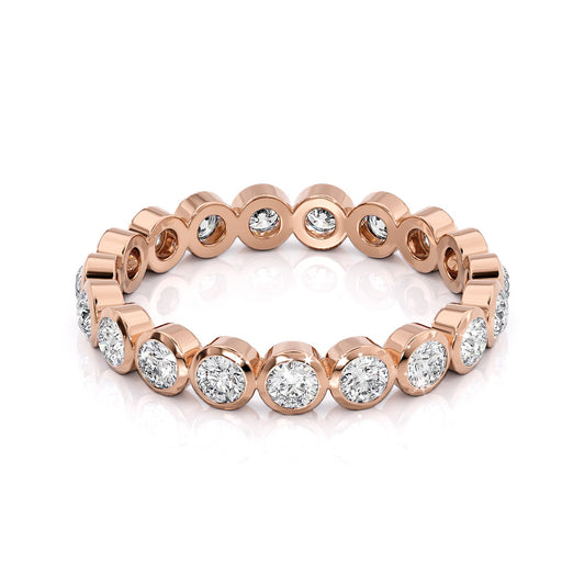 1ct Aliana Round Cut Moissanite Ring - Rose Gold
