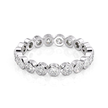 1ct Aliana Round Cut Moissanite Ring - Silver
