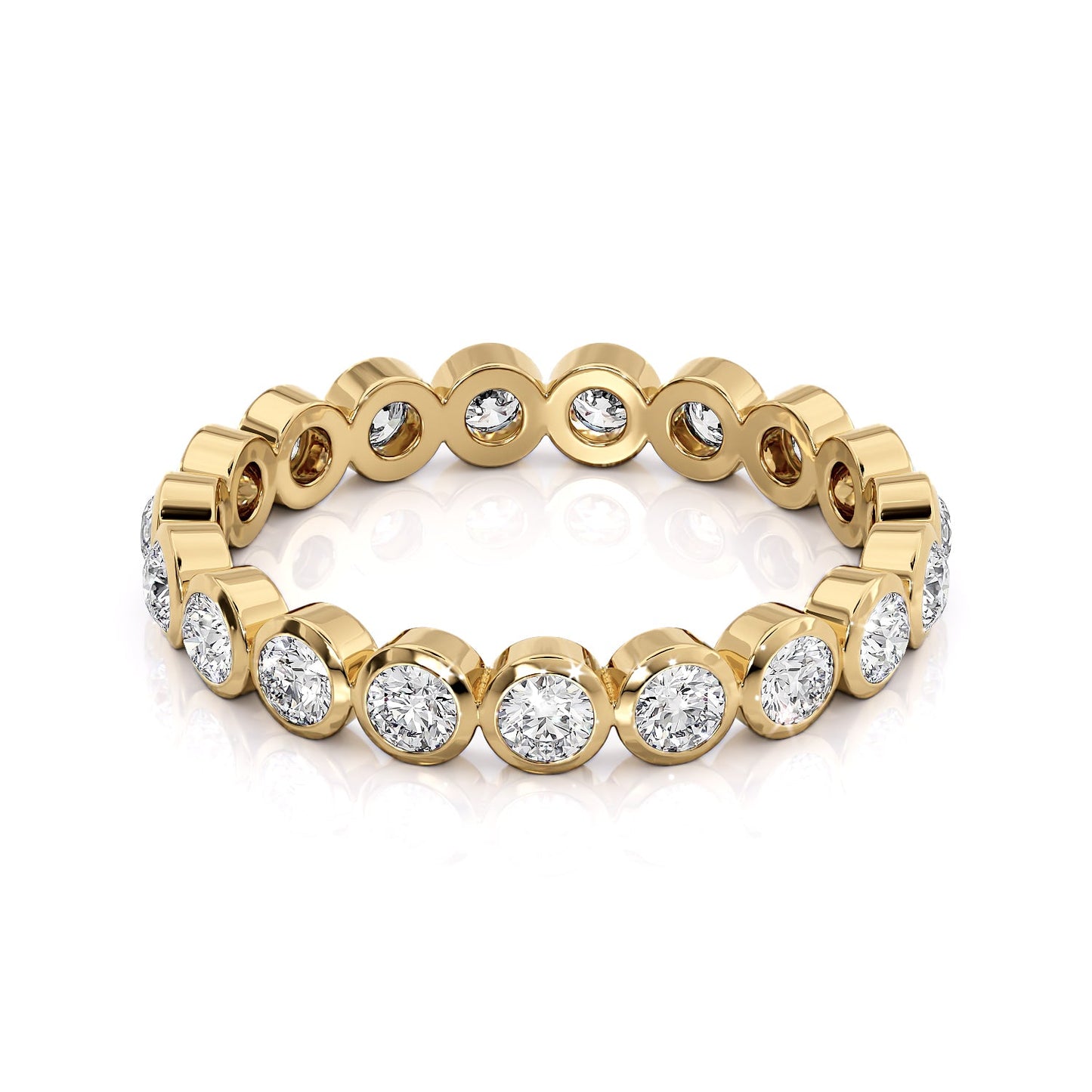 1ct Aliana Round Cut Moissanite Ring - Gold