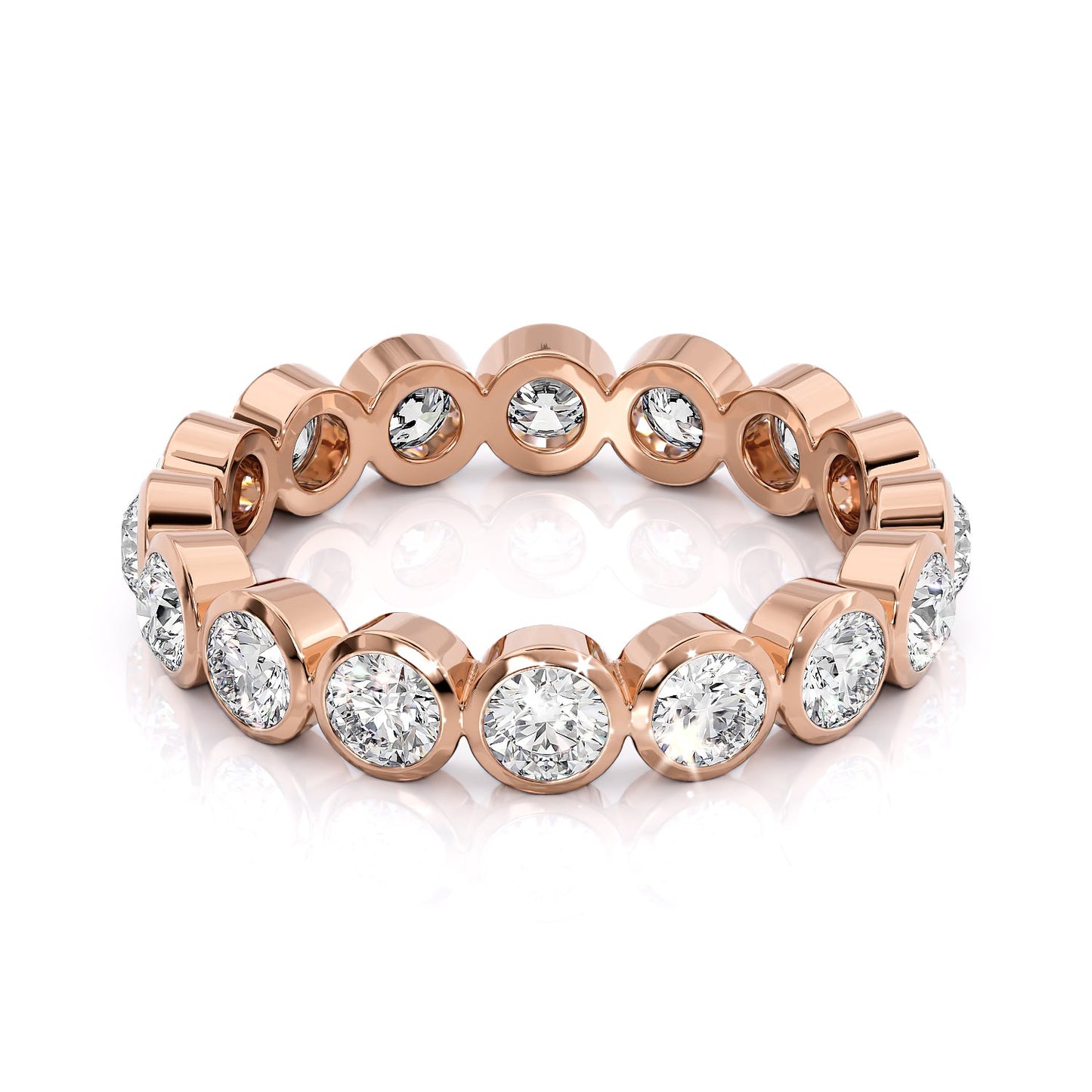 1.5ct Viridiana Round Cut Moissanite Ring - Rose Gold