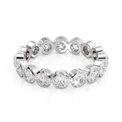1.5ct Viridiana Round Cut Moissanite Ring - Silver