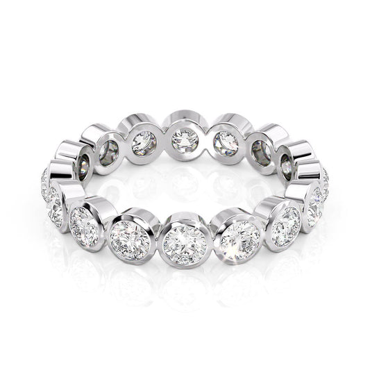 1.5ct Viridiana Round Cut Moissanite Ring - Silver