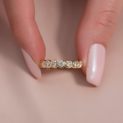 1.5ct Viridiana Round Cut Moissanite Ring - Gold
