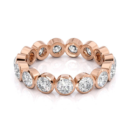 2ct Virginia Round Cut Moissanite Ring - Rose Gold
