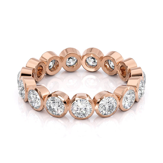 2ct Virginia Round Cut Moissanite Ring - Rose Gold