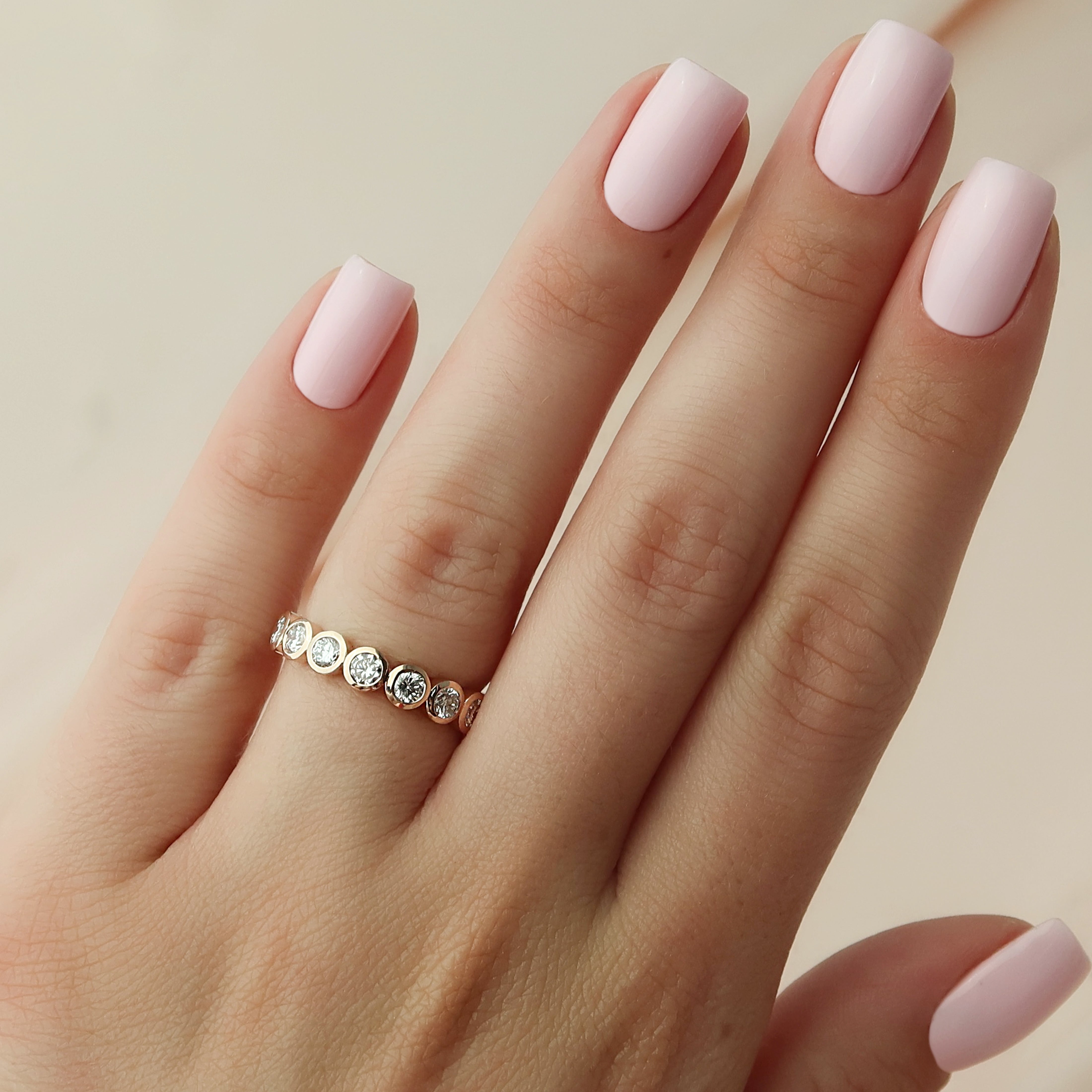 2ct Virginia Round Cut Moissanite Ring - Rose Gold