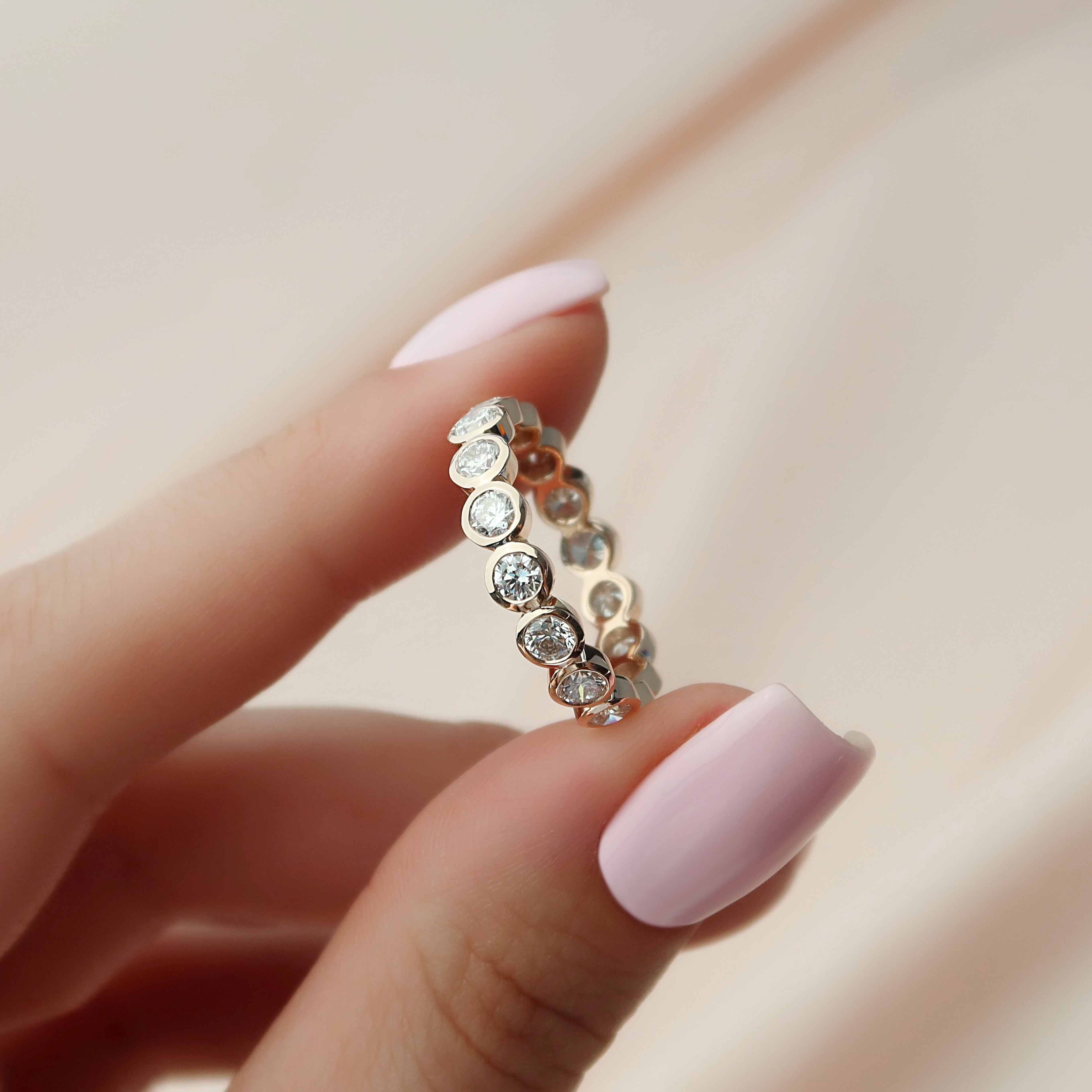 2ct Virginia Round Cut Moissanite Ring - Rose Gold