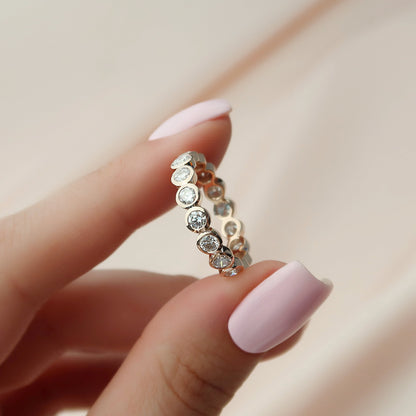 2ct Virginia Round Cut Moissanite Ring - Rose Gold