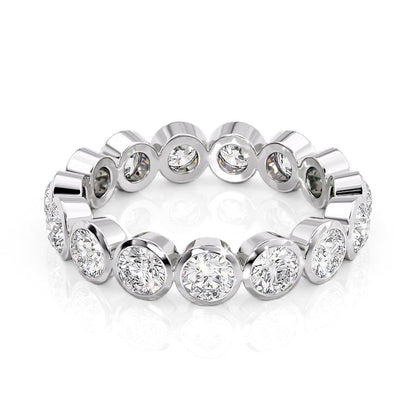 2ct Virginia Round Cut Moissanite Ring - Silver