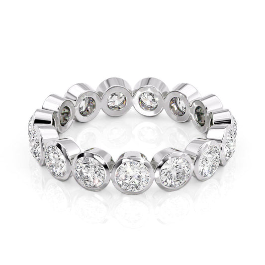 2ct Virginia Round Cut Moissanite Ring - Silver