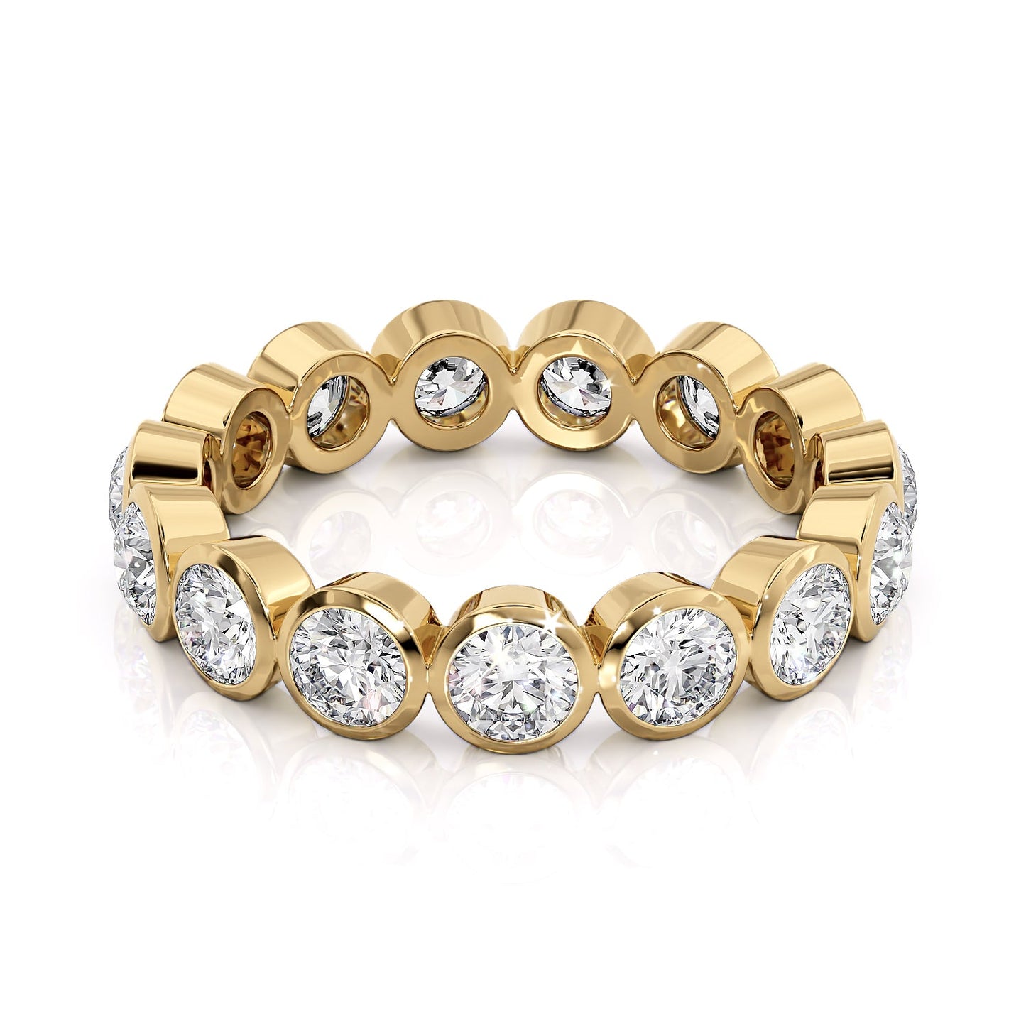 2ct Virginia Round Cut Moissanite Ring - Gold