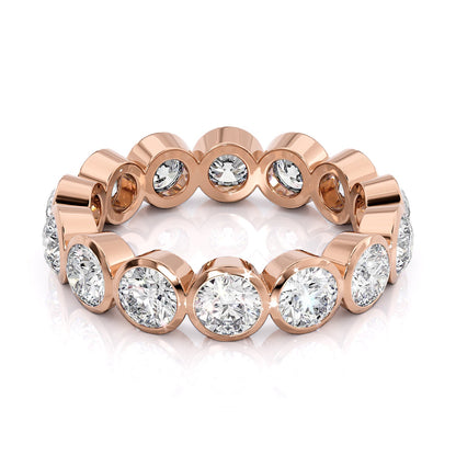 3ct Lalinda Round Cut Moissanite Ring - Rose Gold