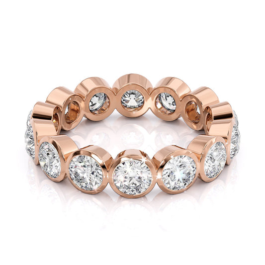 3ct Lalinda Round Cut Moissanite Ring - Rose Gold