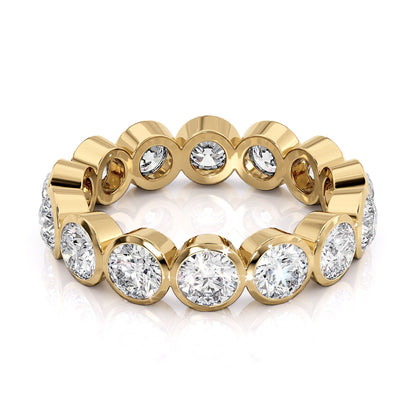 3ct Lalinda Round Cut Moissanite Ring - Gold