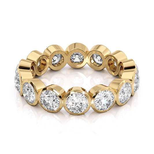 3ct Lalinda Round Cut Moissanite Ring - Gold