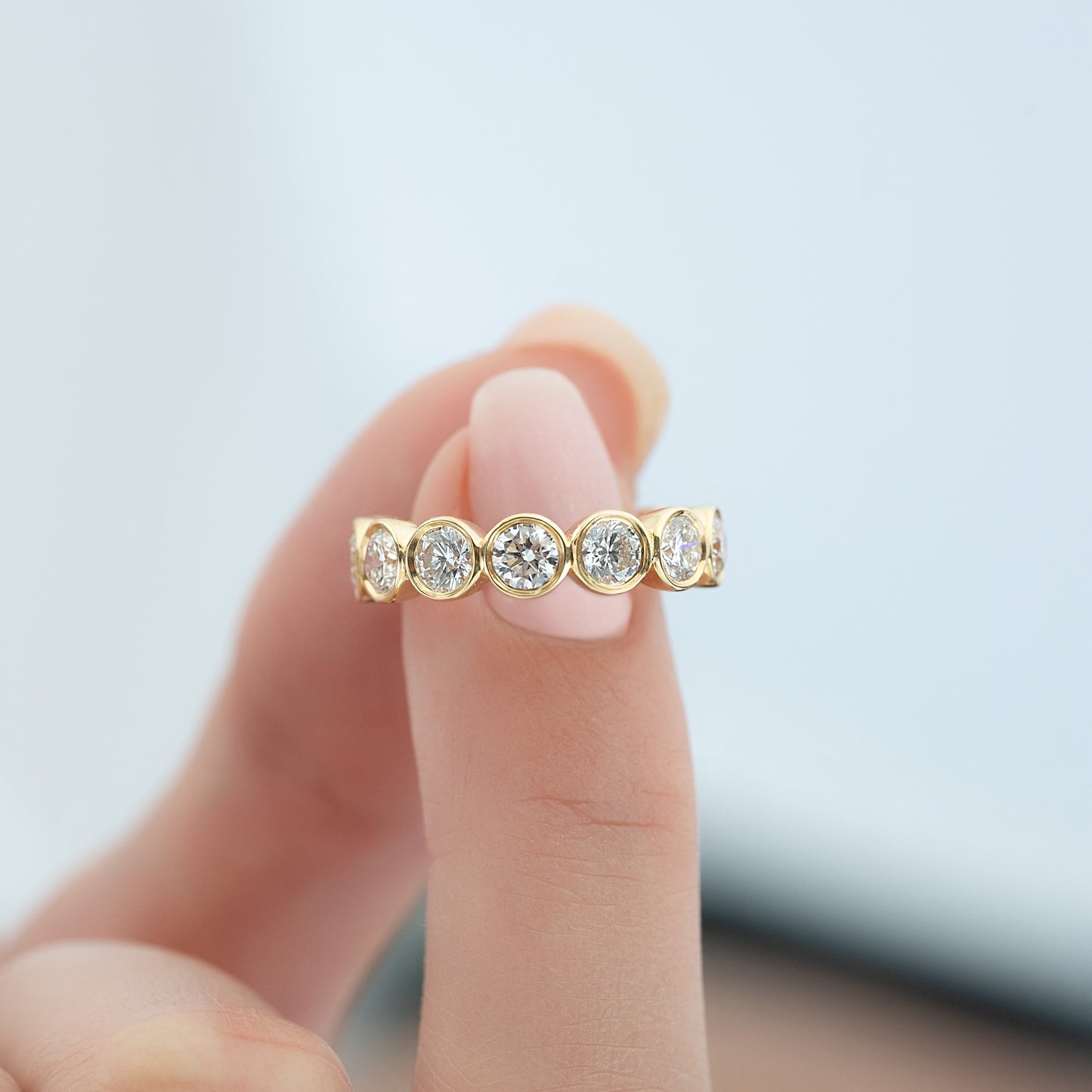 3ct Lalinda Round Cut Moissanite Ring - Gold