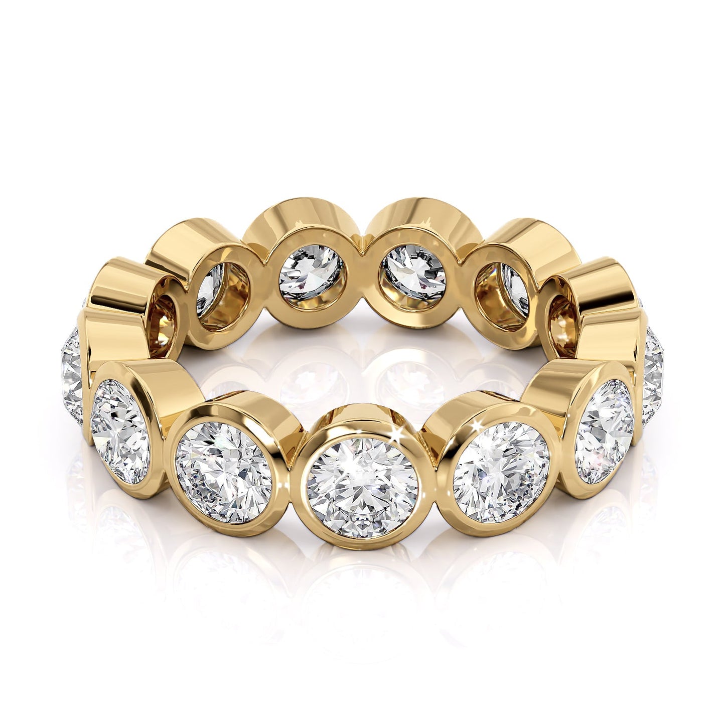 3.5ct Izolda Round Cut Moissanite Ring - Gold