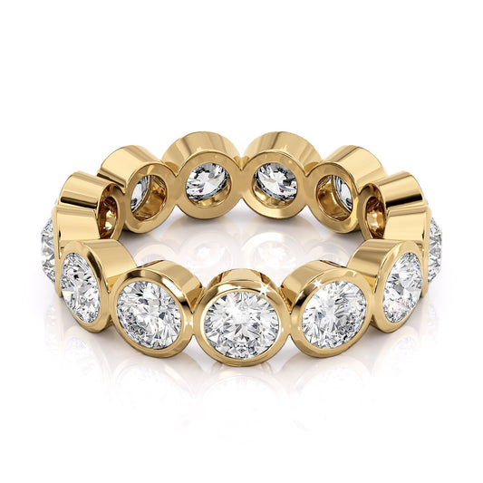 3.5ct Izolda Round Cut Moissanite Ring - Gold