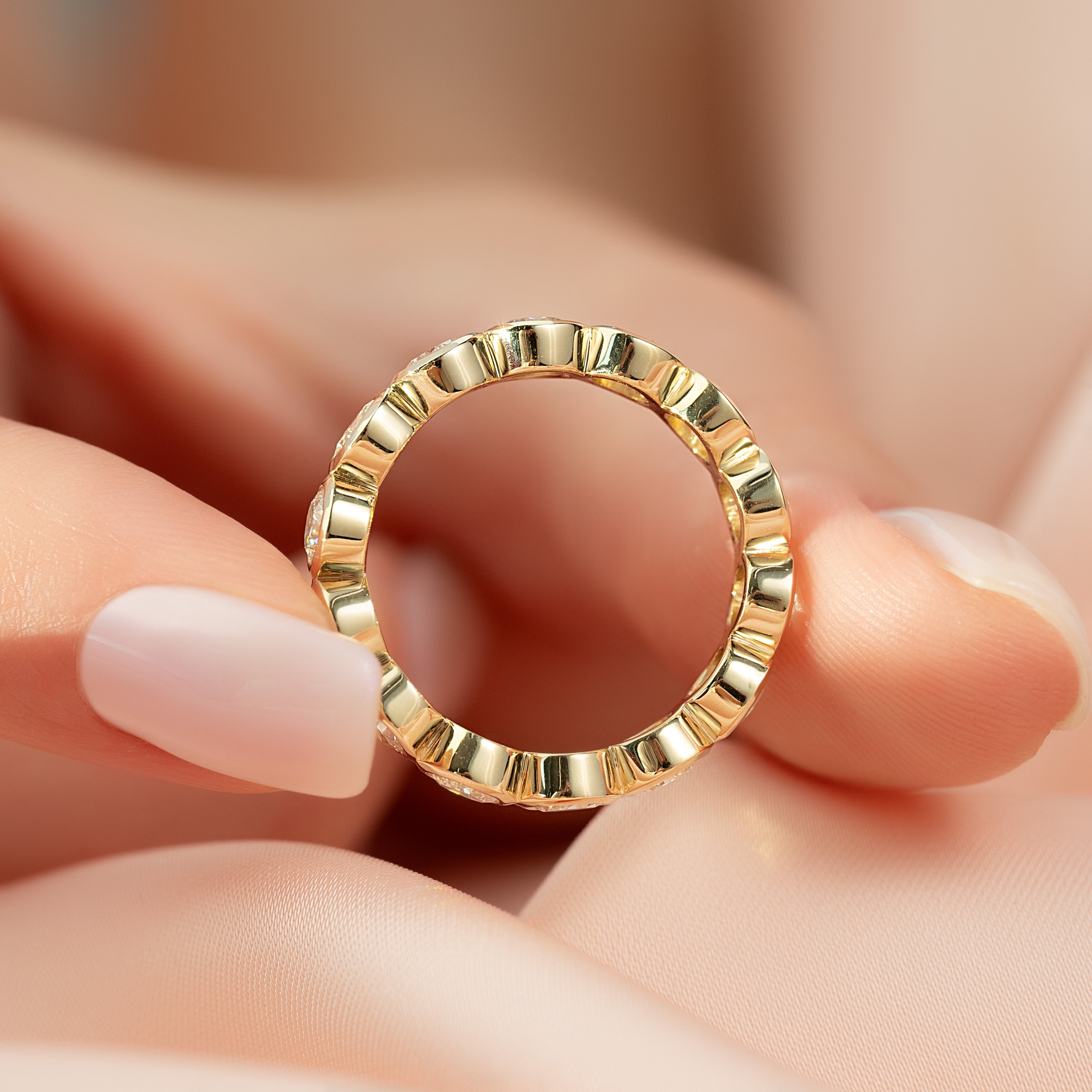 3.5ct Izolda Round Cut Moissanite Ring - Gold