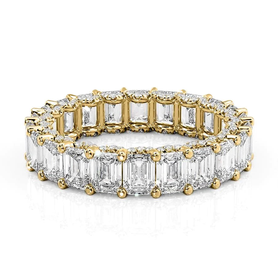 5.8ct Vivena Emerald Cut Moissanite Ring - Gold