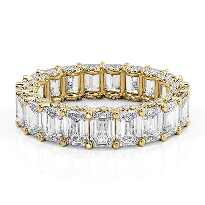 6.3ct Ilaria Emerald Cut Moissanite Ring - Gold