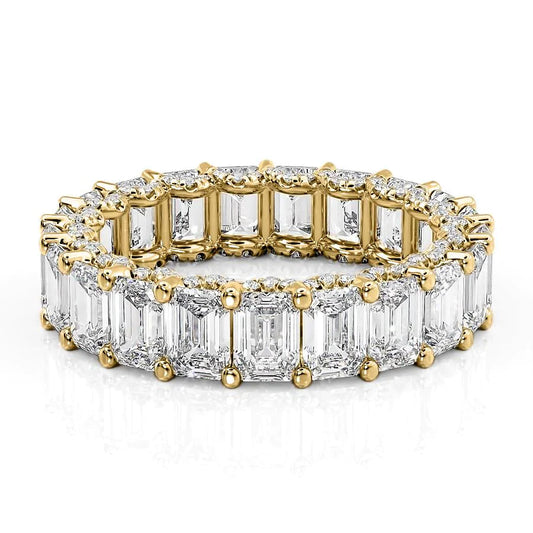 6.3ct Ilaria Emerald Cut Moissanite Ring - Gold