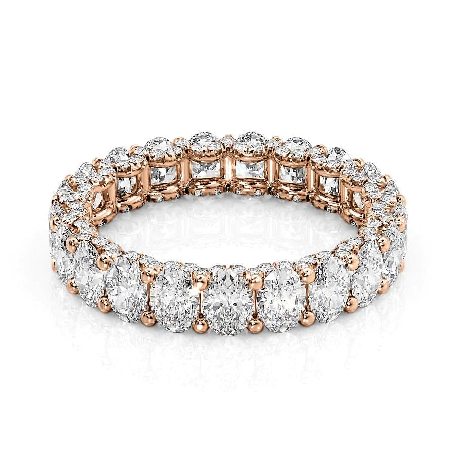 3.3ct Arisha Oval Cut Moissanite Ring - Rose Gold