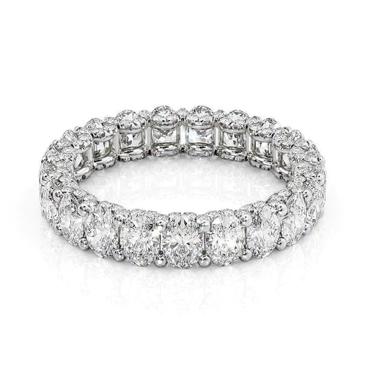 3.3ct Arisha Oval Cut Moissanite Ring - Silver