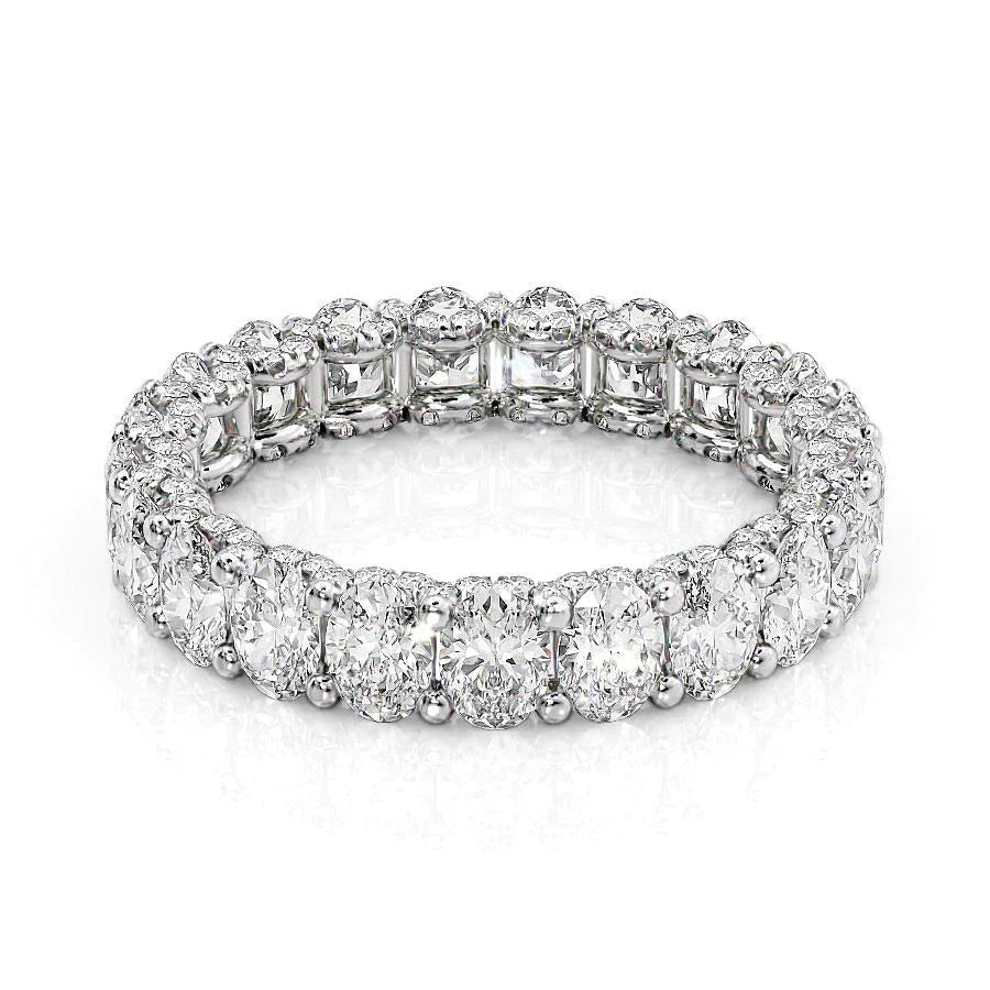 3.3ct Arisha Oval Cut Moissanite Ring - Silver