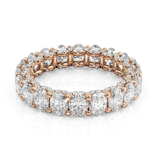 4.3ct Savina Oval Cut Moissanite Ring - Rose Gold